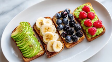 Fresh and Colorful Avocado Toast Arrangement
