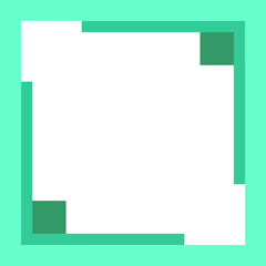 sea green square frame illustration to be filled with words or pictures
