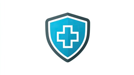 Obraz premium Healthcare protection icon symbolizing patient safety, health insurance, data encryption, and hospital security shield