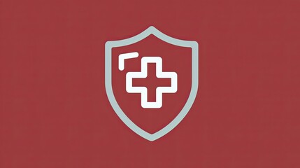 Obraz premium Healthcare protection icon symbolizing patient safety, health insurance, data encryption, and hospital security shield