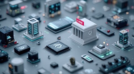 Fintech and digital banking platform with mobile payments, smart transactions, and online financial service interface