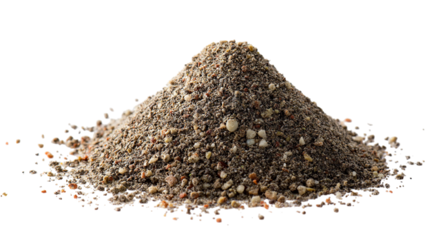 Pile of Coarse Sand on Transparent Background Texture