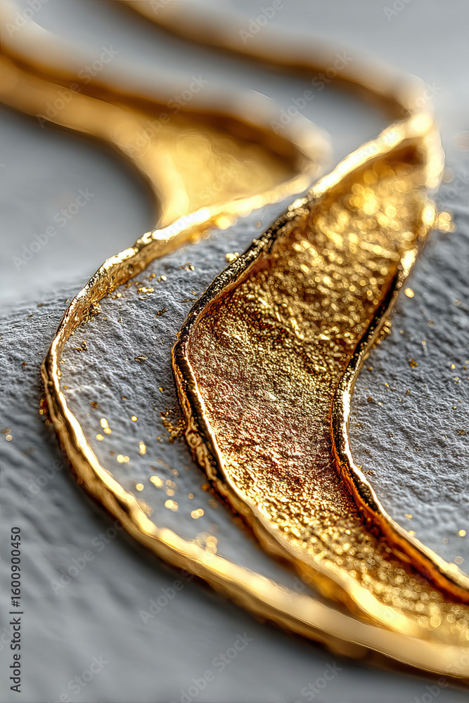 Poster golden textured lines on rough surface create elegant minimalist abstract composition with warm glow