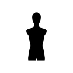 Mannequin silhouette vector flat illustration design. 