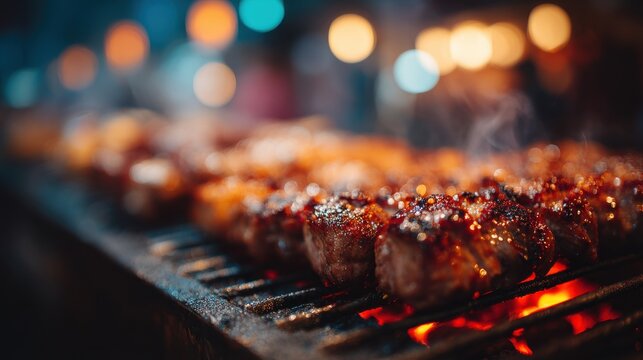 Sizzling grill delights at night market culinary experience under the stars