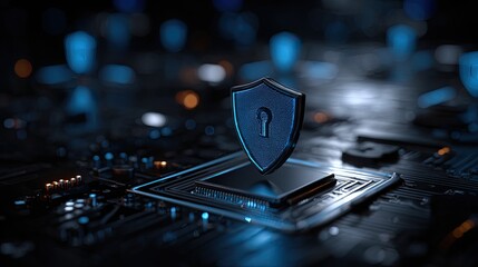 Cybersecurity internet protection tools with firewall setup, malware detection, antivirus defense, and data encryption