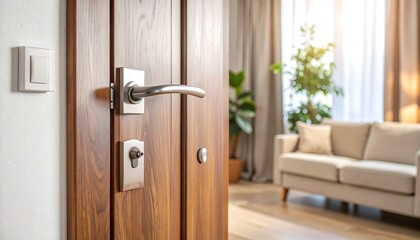 Obraz premium Interior door, leading to a living room