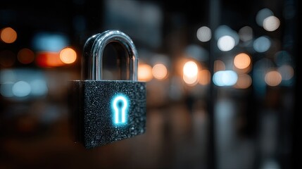 Cybersecurity and data protection concept with encrypted system, firewall interface, and online identity safeguard tools