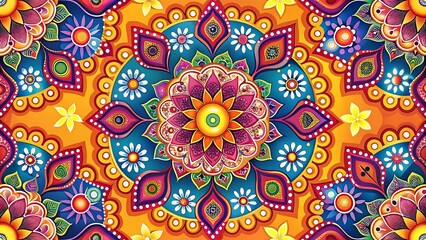 Intricate And Colorful Floral