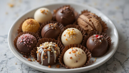 Assorted gourmet chocolates
