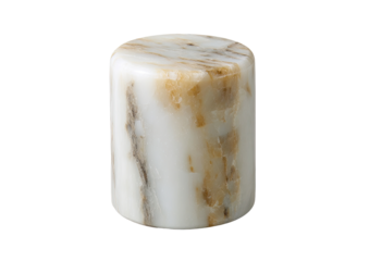 Cylindrical marble accent piece