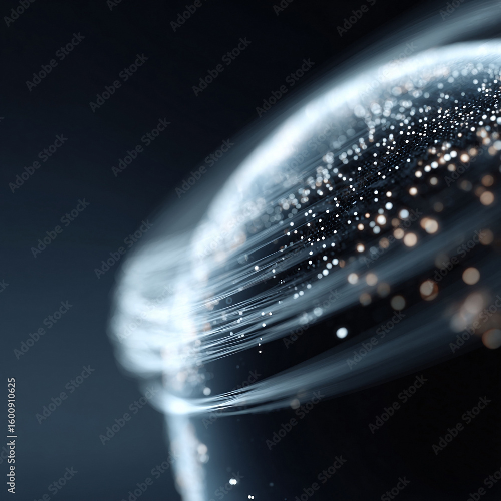 Aufkleber abstract glowing lines and particles create a dynamic, futuristic feel. perfect for technology, data