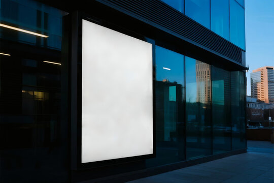 streetscape city branding lcd tv screen Touchscreen mockup lightbox whiteboard screen billboard Outdoor signage signs	poster