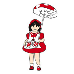 girl with umbrella