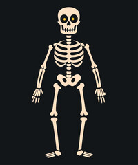 Halloween cartoon skeleton