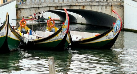 detail and landscape of the city of aveiro, portugal