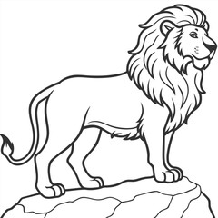 Lion coloring page coloring sketch for kids