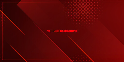 Red abstract background diagonal geometric shape with halftone. Modern fiber textured vector