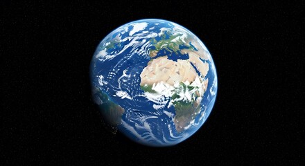 A Dazzling View of Earth from Outer Space with Distinct Oceans and Continents