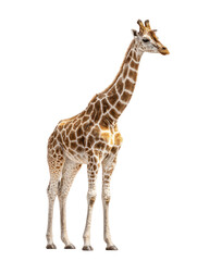 Obraz premium Giraffe profile, light tan/brown, spots, long neck