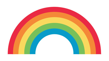 Colorful Rainbow Arch Icon Red Orange Yellow Green Blue