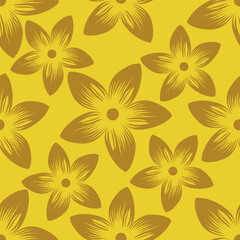 Exotic hand drawn flowers, seamless patterns with floral for fabric, textiles, clothing, wrapping paper, cover, banner, home decor, abstract backgrounds. Vector illustration.