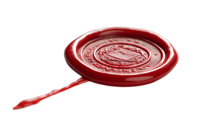 Red Wax Seal with Emblem