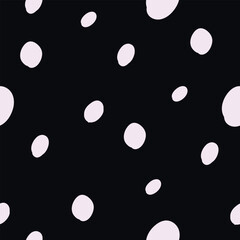 seamless pattern black and white background with circles dots