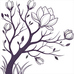 vector floral background with flower