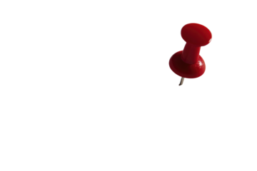 Close-up of a single red pushpin