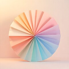 Obraz premium A vibrant spectrum of rainbow color palette guide samples for design, featuring CMYK swatches and Pantone illustrations on paper