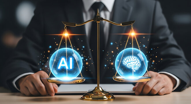 The Balance of Power: AI Versus Human Intelligence on Scales of Justice