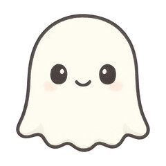 PNG Cute smiling ghost illustration