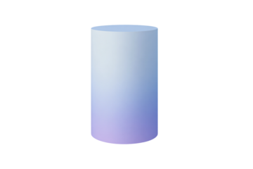 a cylinder with a blue and purple gradient