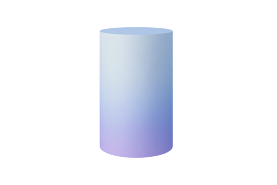 a cylinder with a blue and purple gradient