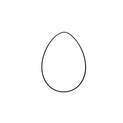 Simple line sketch of a goose egg  