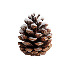 Snowy pine cone, close-up (1)