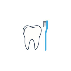 Healthy tooth and bright blue toothbrush graphic illustration symbolizing essential dental hygiene and professional oral care.