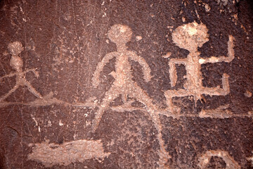 Petroglyph at Big Foot Panel, Utah - Native American Petroglyphs on Sandstone	