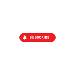 Subscribe button vector for social media content