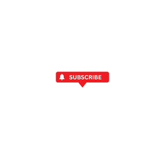 Subscribe button vector red bell notification icon