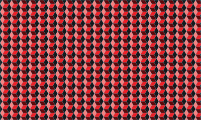 Minimal Geometric Diamond Pattern – Seamless Red & Black Abstract Wallpaper