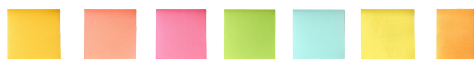 Fototapeta premium Color swatches in a horizontal row. Rectangular color fields in various shades