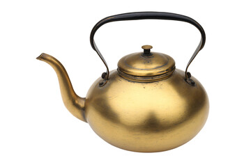 a tea kettle with a handle on a white background