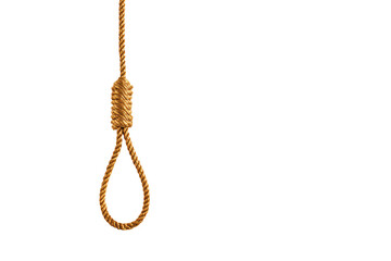 a rope hanging from a white wall