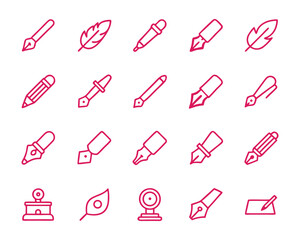 pen icon set