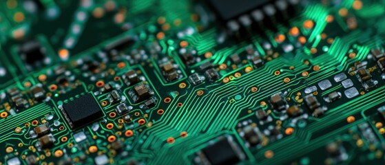 Obraz premium Close-Up of Intricate Circuit Board