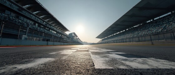 Race Track Sunrise: A Stunning View of the Finish Line