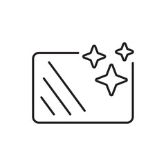 Clean surface icon, Cleaning Symbol Outline icon Transparent background