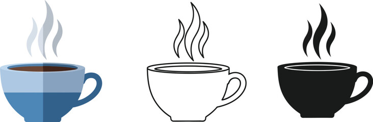 Coffee cup hot drink beverage caffeine steam espresso morning coffee break coffee time